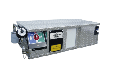 25-Gallon Oil<br />
Servicing Dispenser, Low Pressure/High Volume, Wall/Surface/Vehicle Mounted, Electric